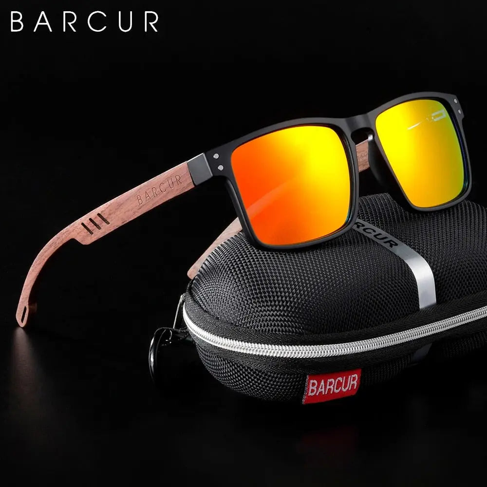 Designer Sonnenbrille Polarisierte Brillen UV400 Walnuss Holz Look Designer Sonnenbrille Polarisierte Brillen UV400 Walnuss Holz Look
